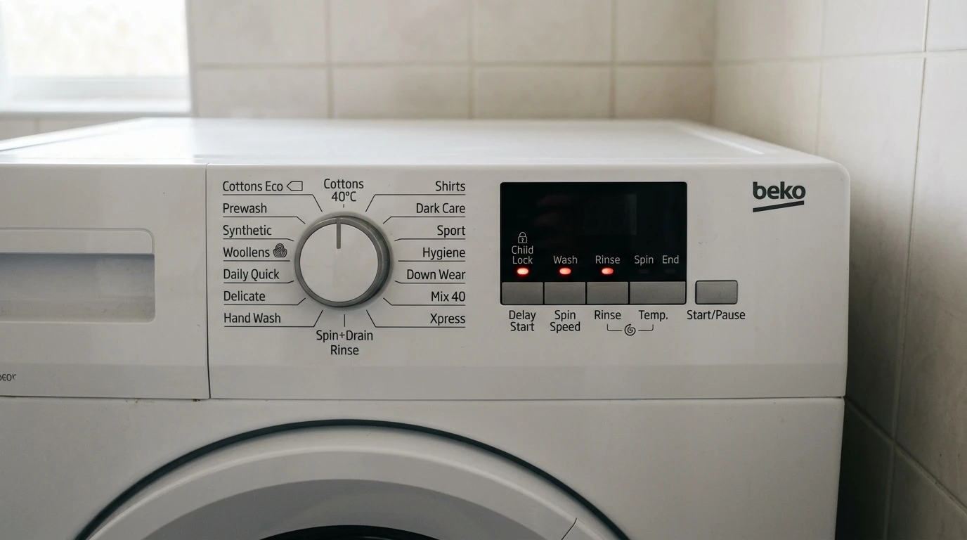 Коды H на Beko: машина называет узел, а не действие — как это читать