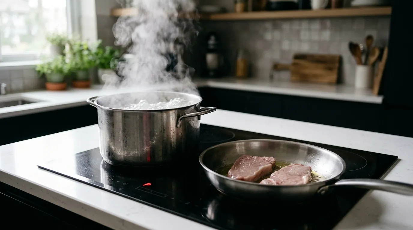 На индукционной панели мигает буква P: как работает ускорение и когда это неисправность