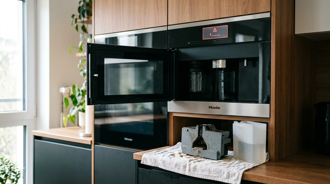 Коды F1, F10, F17 и F73 на кофемашине Miele: какие ошибки владелец снимает сам