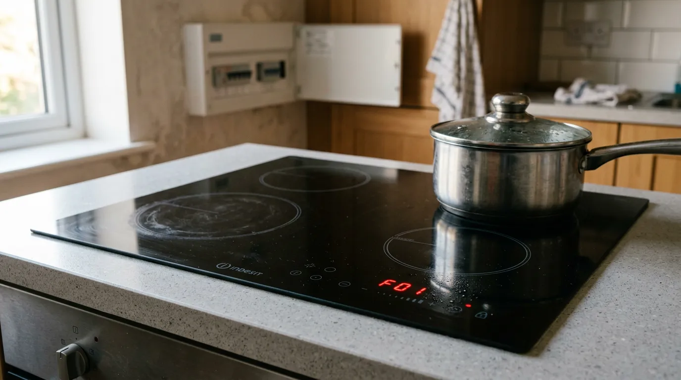 Варочная панель Indesit показывает ошибку: что значит код и когда хватит сброса