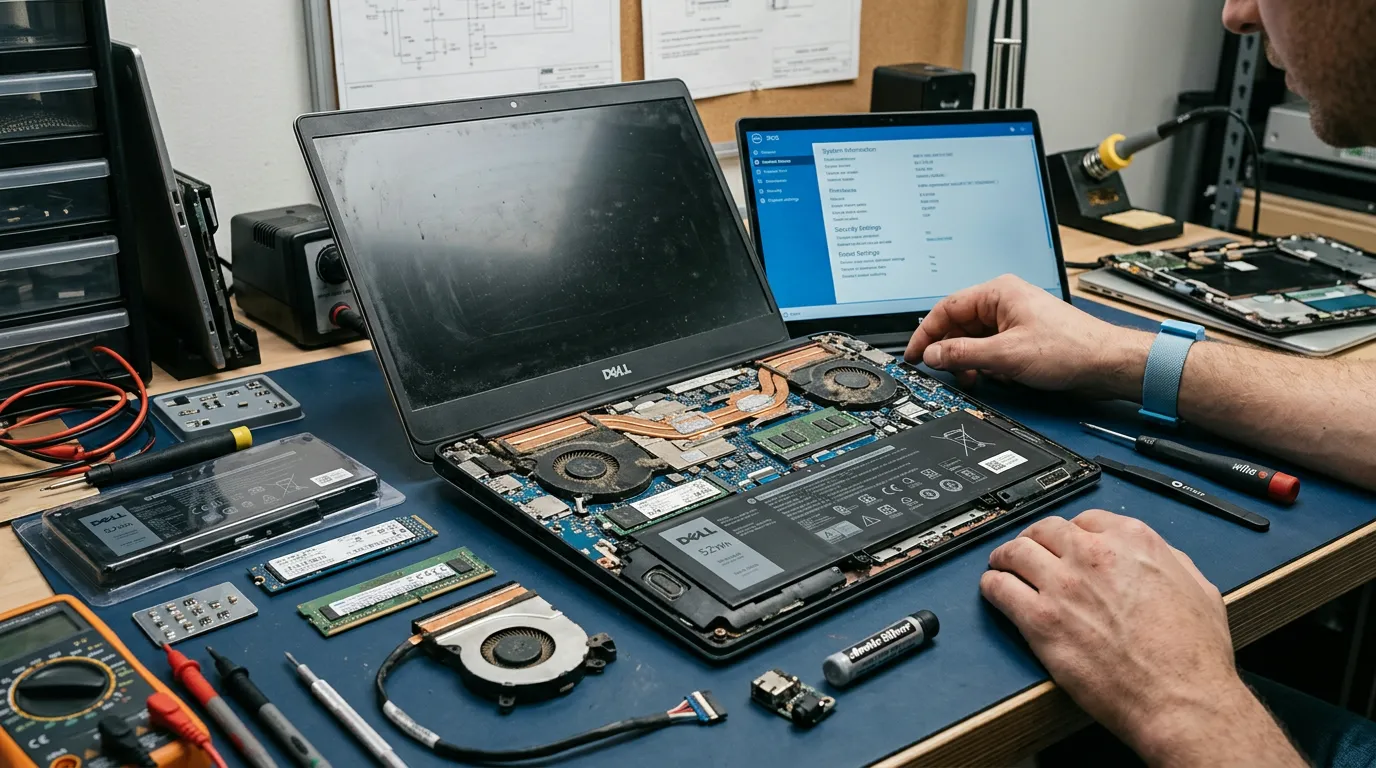 Ноутбуки Dell в ремонте: износ от долгой эксплуатации, блокировки и цены по узлам